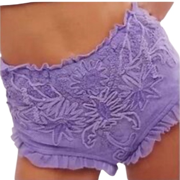 NEW FREE PEOPLE BLOOMER SHORTS PURPLE - Picture 1 of 13
